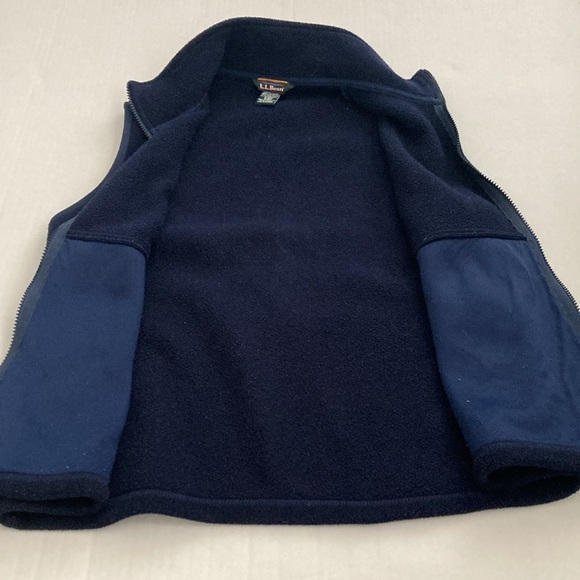 L.L. Bean Fleece Full Zip Vest Navy Blue Size Small - Picture 6 of 8